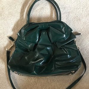 Valentino Garavani Green Patent Leather Bow Bag